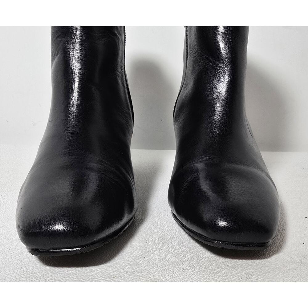 Antonio Melani HARDINE Black Leather Ankle Boots Women's Shoes SZ 6.5 M - Picture 3 of 10